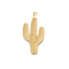 Pendentif cactus à décorer 79x42mm doré satiné X 1