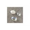 Ovale facetté 12x9mm en verre cristal x1