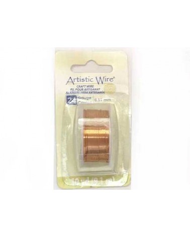 Fil de cuivre rond colour craft wire 0,64 mm Doré anti
