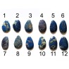 Cabochon en jaspe teinté bleu 35-45mm X1