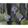 Breloque, charm arbre"grand-chêne" 22x11mm-argent x1