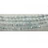 Perles en aigue marine facettée 4mm x20