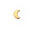 Breloque demi lune 10x7mm inox doré x1
