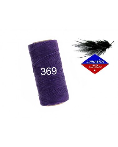 Fil ciré 0.75MM Linhasita Dark Purple (369) X 5M