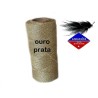 Fil ciré polyester 0,5MM Linhasita doré argenté (ouro prata) X 5M