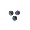 Perles Fimo 10mm bleu violet x10