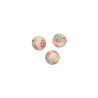 Perles Fimo 8mm fleuries claires x10