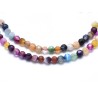 Agates 6mm à facettes teintées multicolores x15