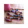 Agates 6mm à facettes teintées multicolores x15