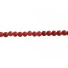 Perles en jade 6mm teinté rouge vif x15