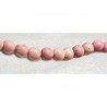 Perles en Rhodonite naturelle 8,5mm rose clair X 10