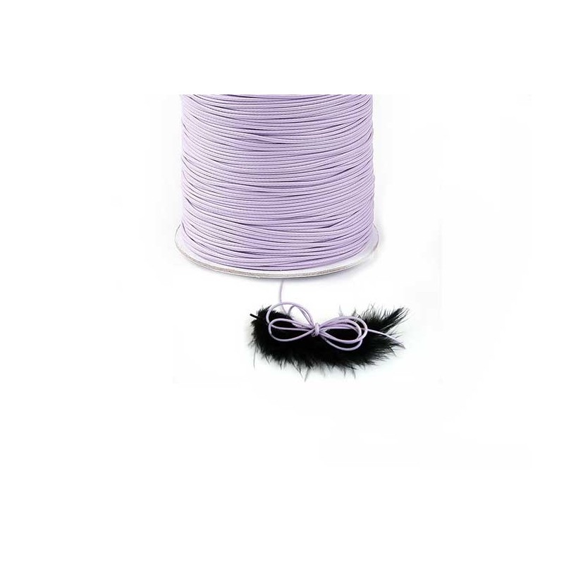 Cordon ciré tressé lilas 1mm X 3M