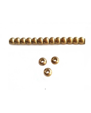 Perles artisanales d'afrique 8x6mm en bronze