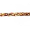 Agates 4mm à facettes teintées jaune orange x20