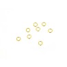 Anneaux ouverts 4x0,7mm acier inox doré 18k X 25