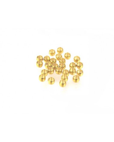 Perles à écraser 2X1,5mm acier inox 316 doré24 K
