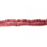 Perles rondelles heishi 6mm en nacre teintée-rose x 30-(8cm)