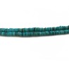 Perles rondelles heishi 6mm en nacre teintée-turquoise x 30-(8cm)