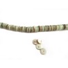 Perles rondelles heishi 8mm en nacre teintée-vert clair-x40