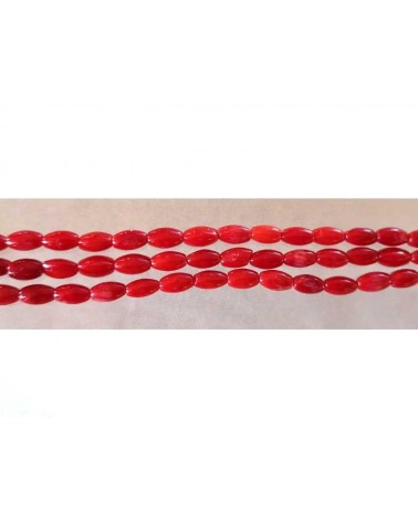 Corail bambou 6x5mm rouge x 15