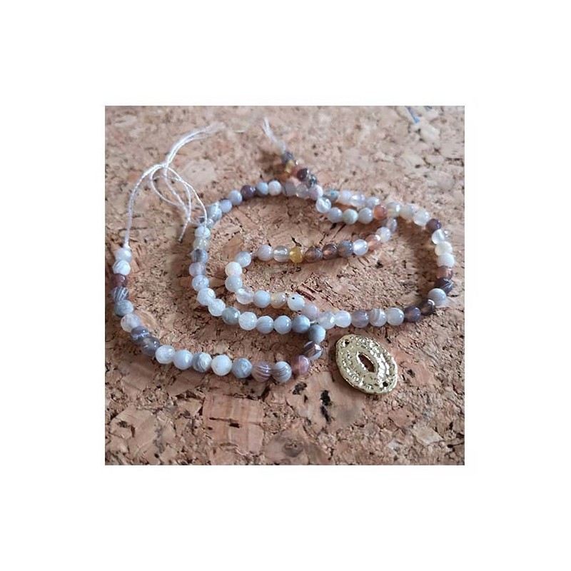 Intercalaire ovale martelé 2 trous 16x13mm doré X1