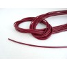 Cordon cuir de chevreau rouge