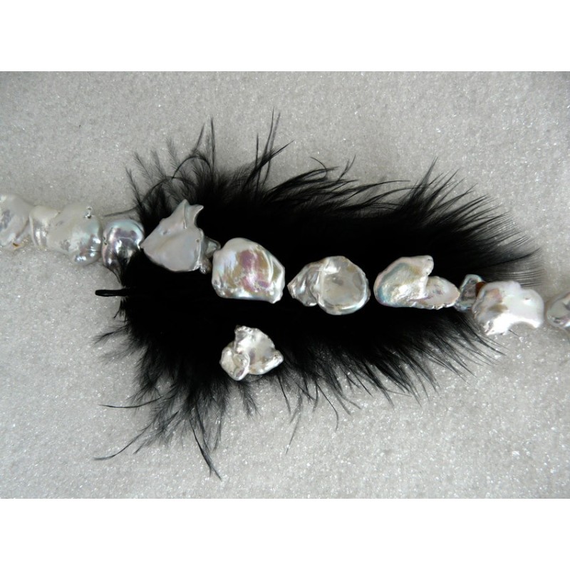 Perles de nacre baroque Keishi Blanc 12-25mm x 3 perles