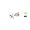 Clous d'oreilles 10mm soleil ethnique-Anneau-Plaqué argent fin x2