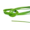 Cordon cuir de chevreau Vert prairie 1.3 - 1.5mm x 105cm x1