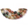Agates paon 8mm teintées multicolores x10
