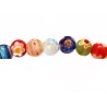 Perles en verre millefiori 6mm Multicolore X 15