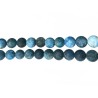 Perles en Apatite 8mm mat bleu x 10