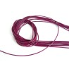 Cordon cuir de chevreau  Pourpre 1.3 - 1.5mm x 105cm x1