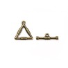 Fermoir T triangle 23x21mm bronze x1