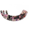 Tourmaline 2mm facettée couleurs mélangées X demi rang