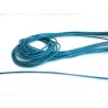 Cordon cuir de chevreau Bleu turquoise 1.3 - 1.5mm x 105cm x1