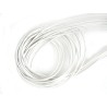 Cordon cuir de chevreau Blanc 1.3 - 1.5mm x 105cm x1