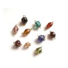 Perles en verre indien entourées de fil de cuivre