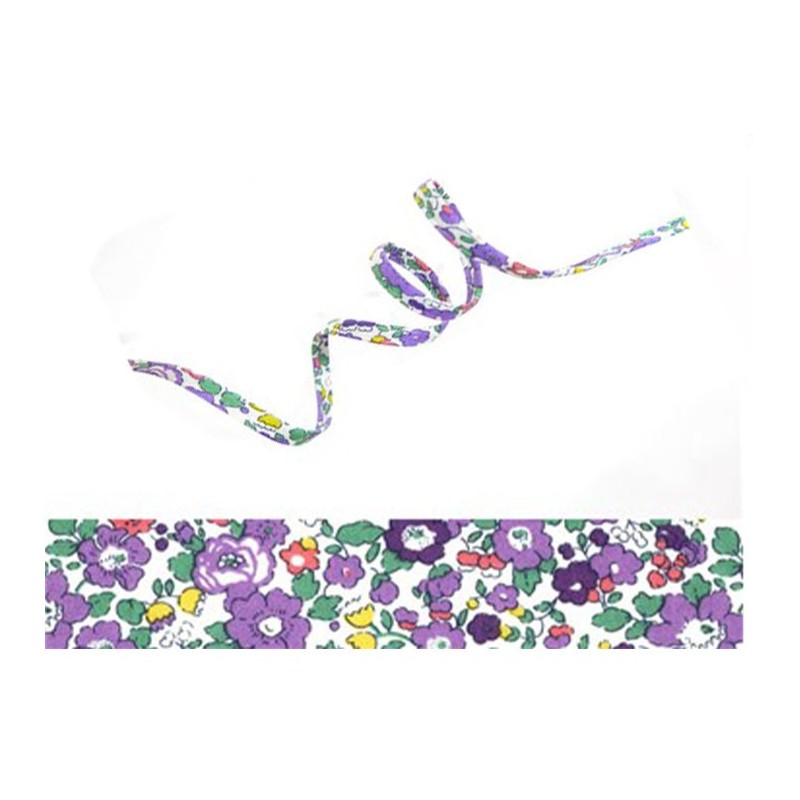 Cordon spaghetti liberty Betsy Ann-Violette de Toulouse x 20cm