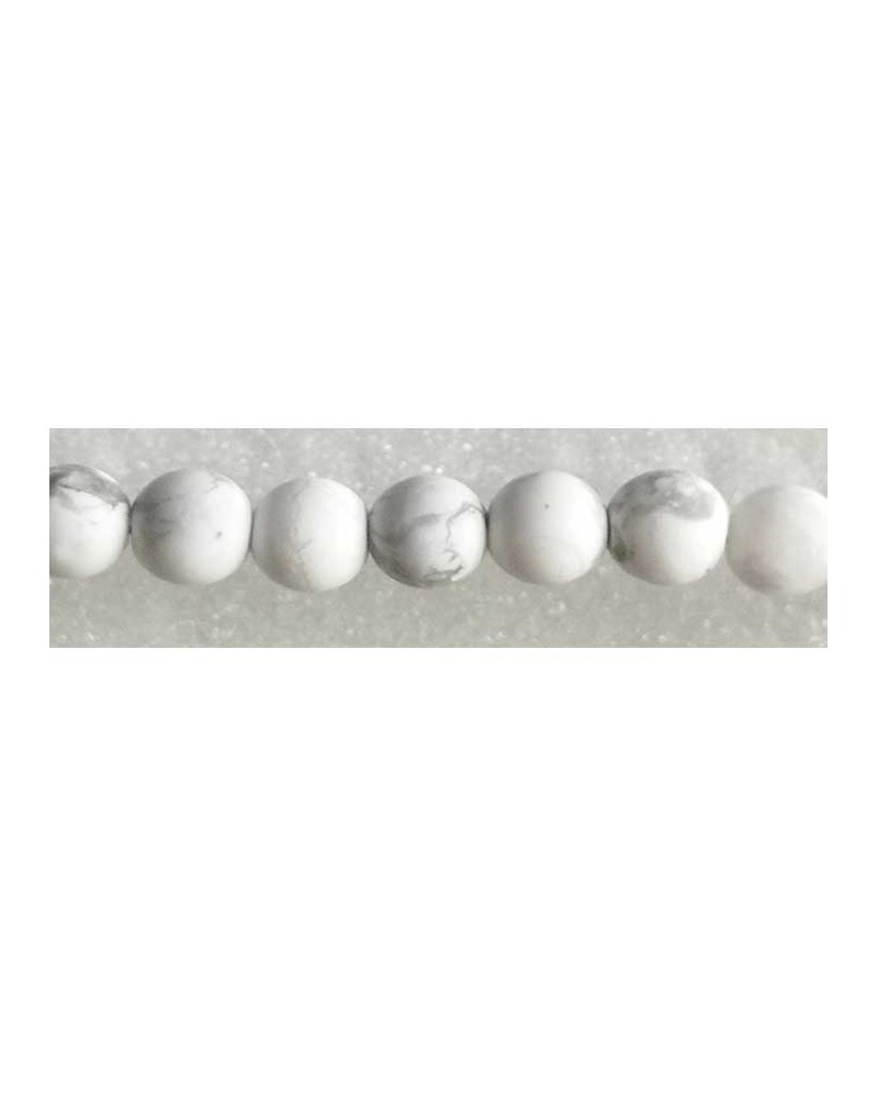 Perles en howlite 10mm blanc mat