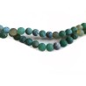 Perles en Agate mat 10mm-Teinté vert X5