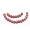 Perles en Rhodonite 6mm-Rose X 15