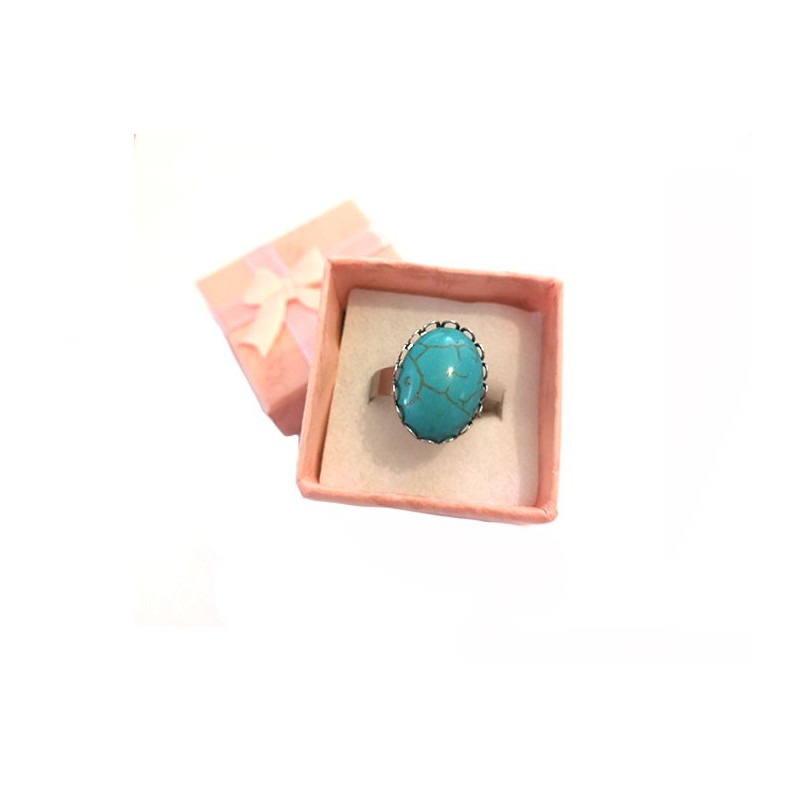 Bague réglable pour cabochon 18x13mm-Acier inox 304 x1