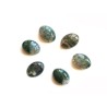 Cabochon ovale 14x10mm Agate mousse naturelle-Vert x1