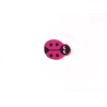 Perle coccinelle bois 19x14mm Fuchsia x1