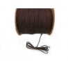 Fil nylon tressé 1mm MARRON chocolat  x 3 Mètres