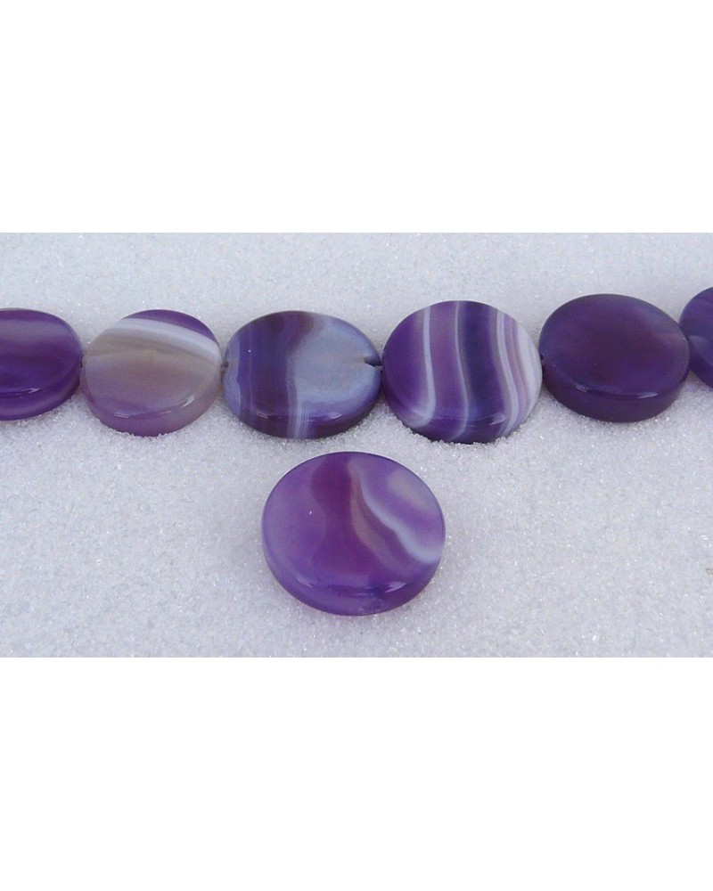 Agate lace plate 20mm violet 