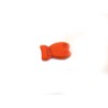 Poisson en imitation howlite 20x10mm orange X1