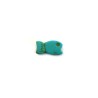 Poisson en imitation howlite 20x10mm turquoise X1
