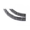 Perles carrés plats en hématite 4x4mm noir X 20